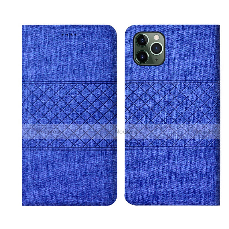 Cloth Case Stands Flip Cover H01 for Apple iPhone 11 Pro Blue