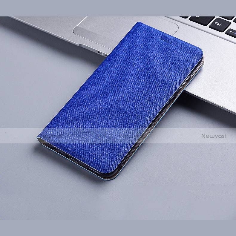 Cloth Case Stands Flip Cover H01 for Apple iPhone 13 Blue