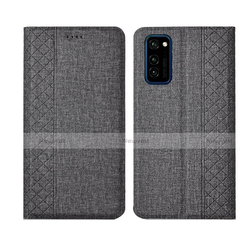 Cloth Case Stands Flip Cover H01 for Huawei Honor View 30 5G Gray