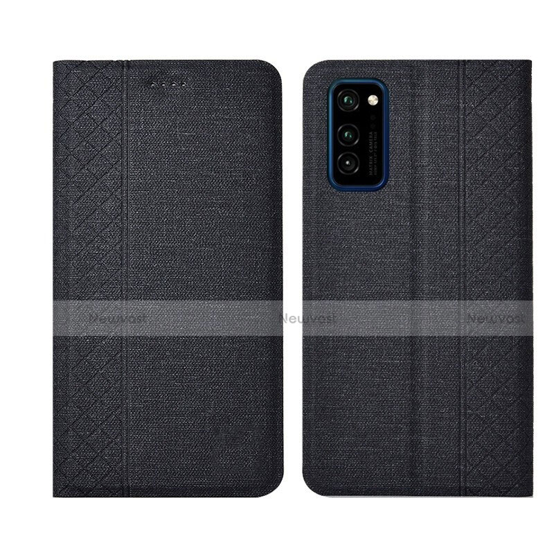 Cloth Case Stands Flip Cover H01 for Huawei Honor View 30 Pro 5G Black