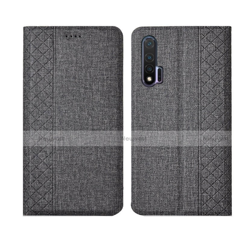 Cloth Case Stands Flip Cover H01 for Huawei Nova 6 5G Gray