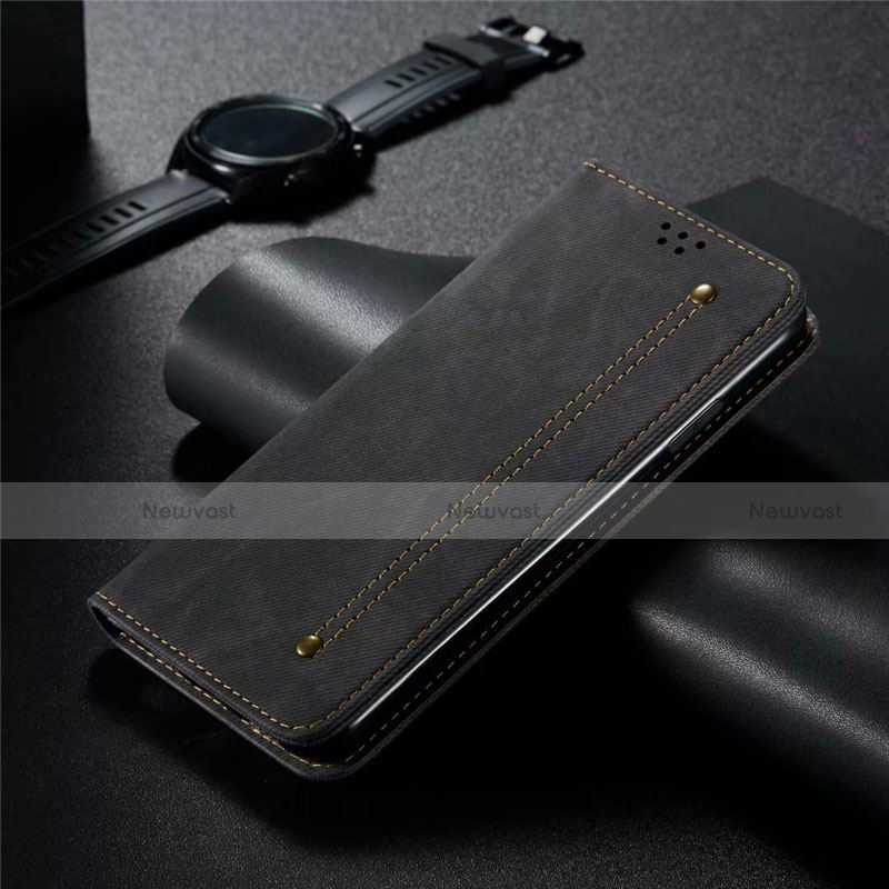 Cloth Case Stands Flip Cover H01 for Oppo Find X2 Black