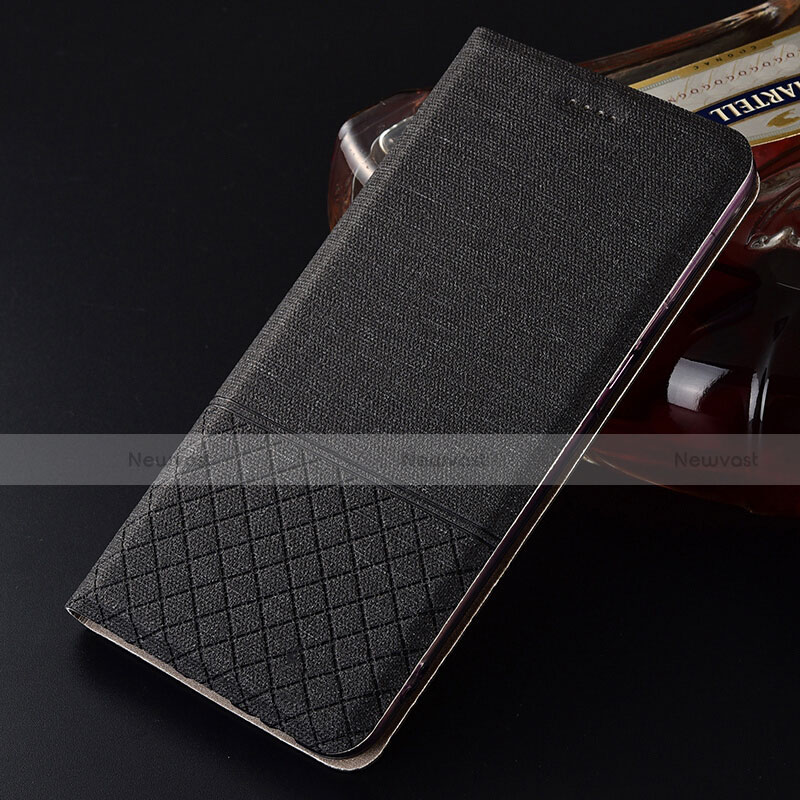 Cloth Case Stands Flip Cover H01 for Oppo K1 Black