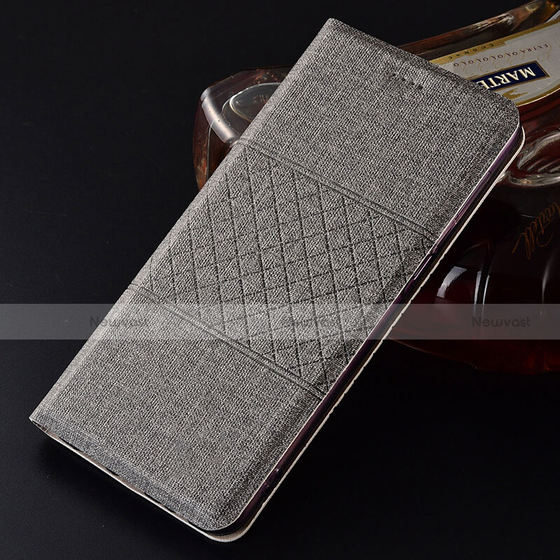 Cloth Case Stands Flip Cover H01 for Oppo R17 Pro Gray