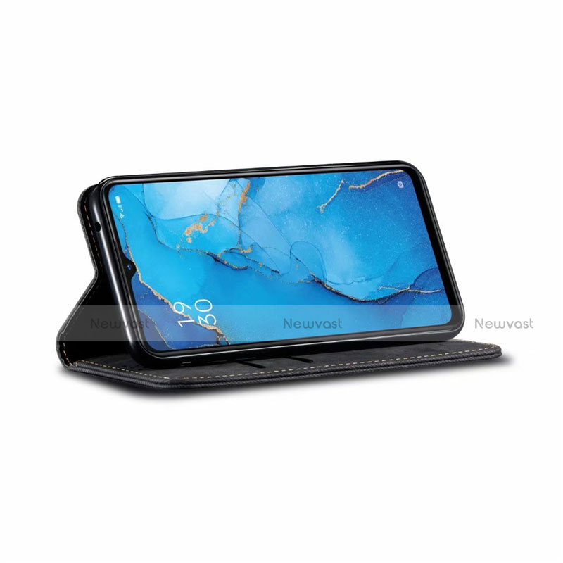 Cloth Case Stands Flip Cover H01 for Oppo Reno3