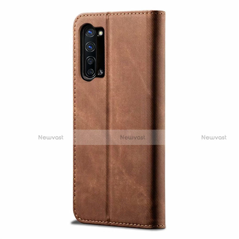 Cloth Case Stands Flip Cover H01 for Oppo Reno3