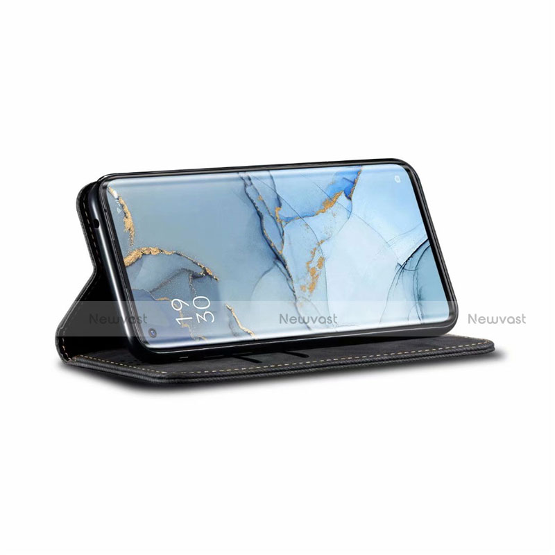 Cloth Case Stands Flip Cover H01 for Oppo Reno3 Pro