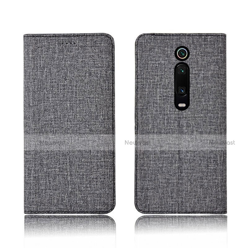 Cloth Case Stands Flip Cover H01 for Xiaomi Mi 9T Gray