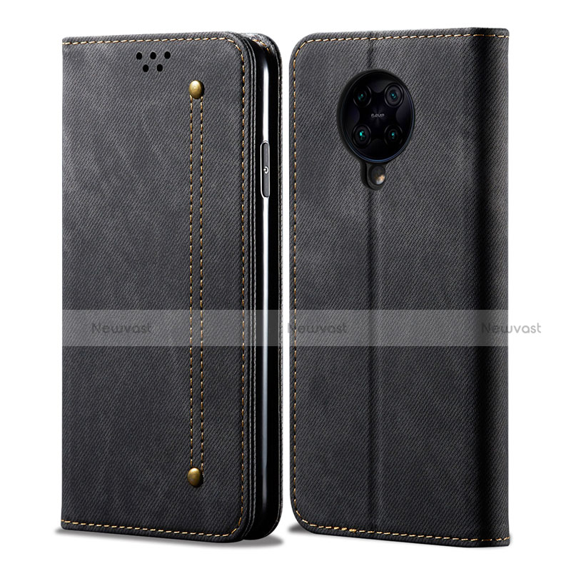 Cloth Case Stands Flip Cover H01 for Xiaomi Poco F2 Pro Black