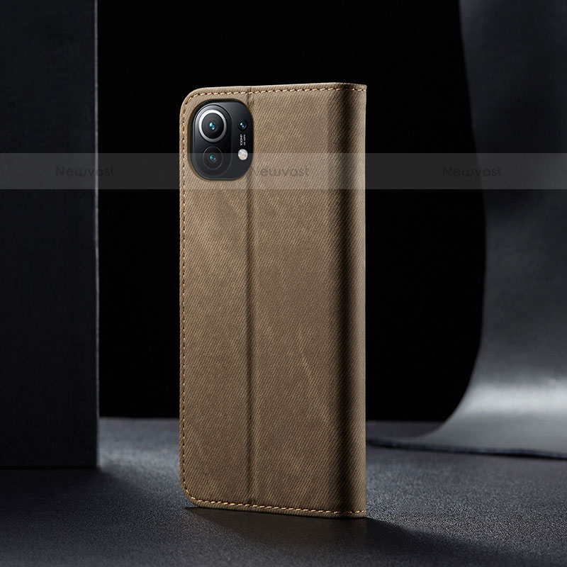 Cloth Case Stands Flip Cover H02 for Xiaomi Mi 11 Lite 4G