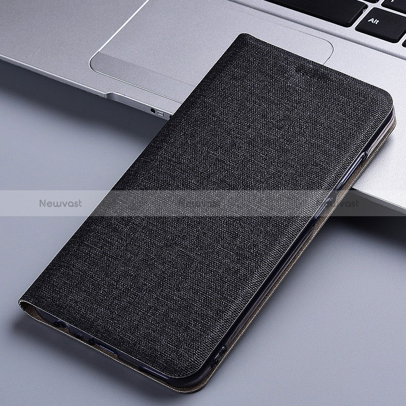Cloth Case Stands Flip Cover H12P for Asus Zenfone 9 Black