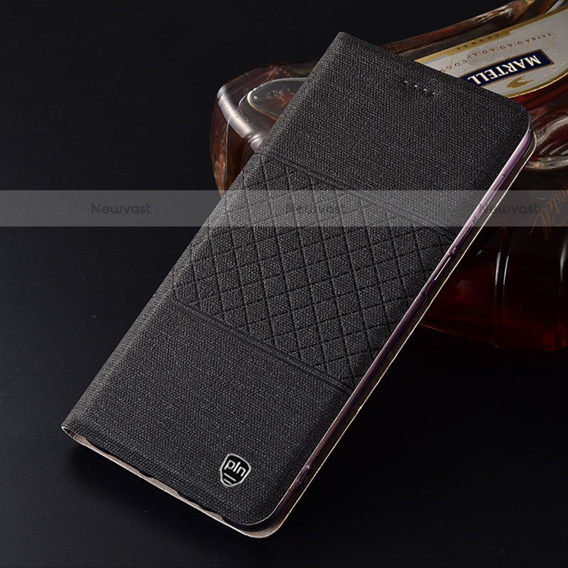 Cloth Case Stands Flip Cover H12P for Motorola Moto Edge S 5G Black