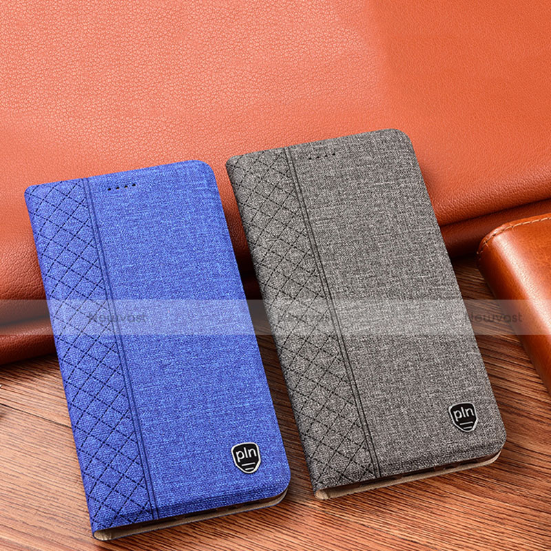 Cloth Case Stands Flip Cover H12P for Motorola Moto G32