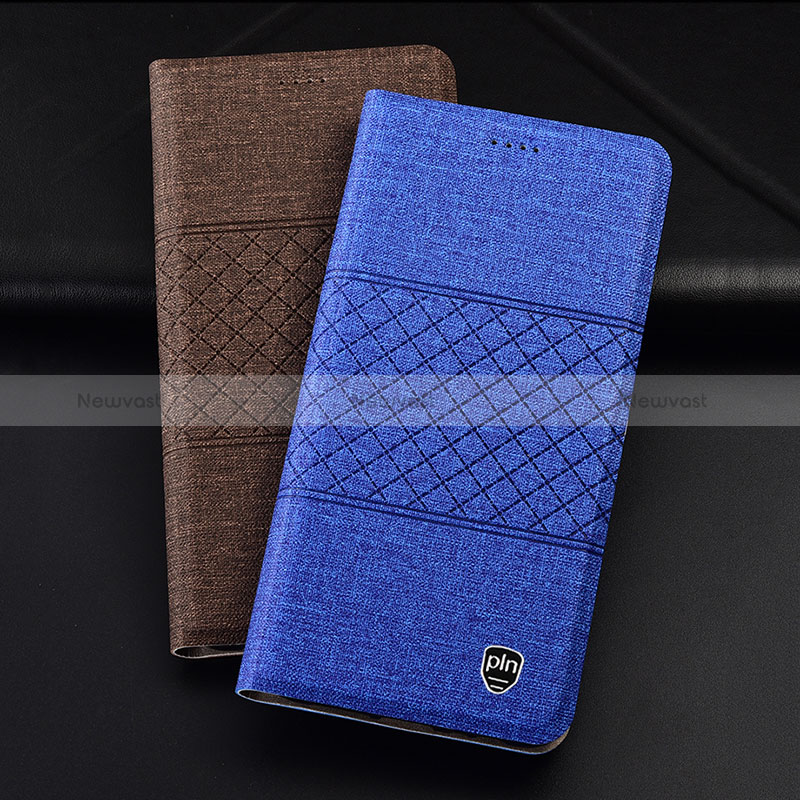 Cloth Case Stands Flip Cover H12P for Oppo A74 5G