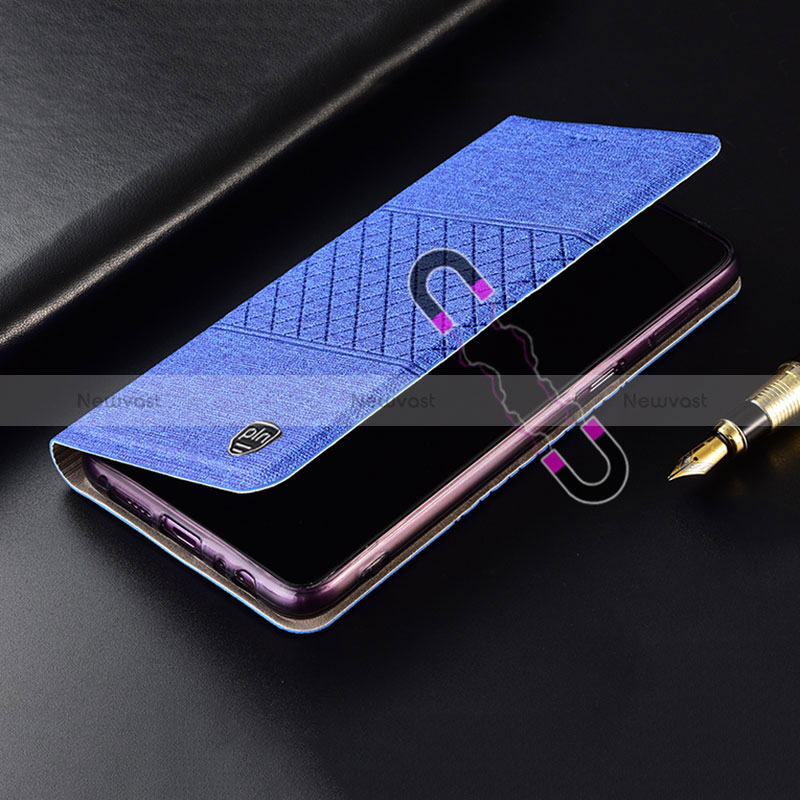 Cloth Case Stands Flip Cover H12P for Oppo A74 5G