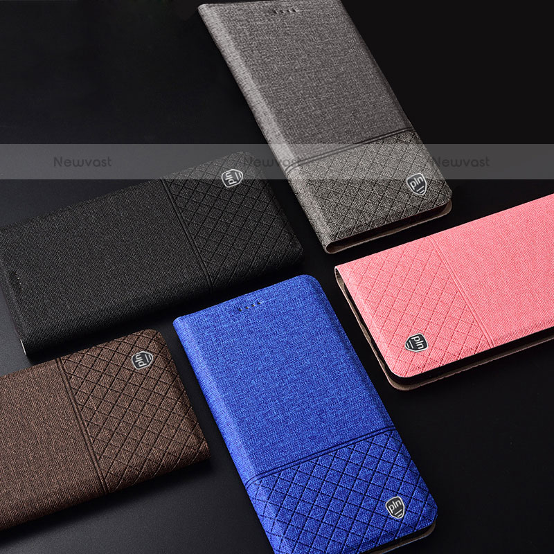 Cloth Case Stands Flip Cover H12P for Samsung Galaxy A91