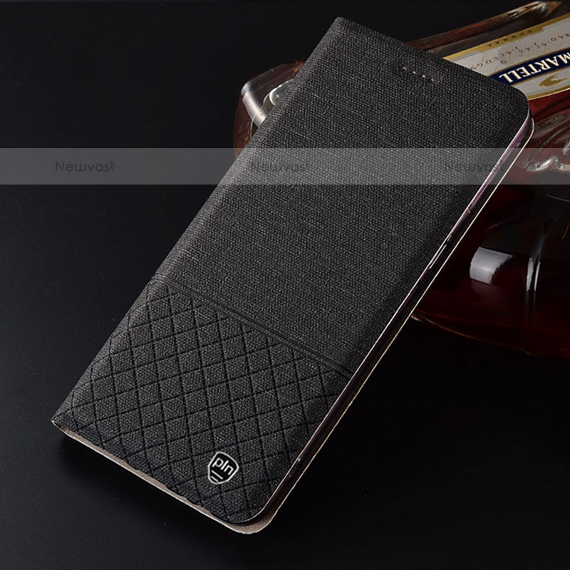 Cloth Case Stands Flip Cover H12P for Samsung Galaxy S20 Black