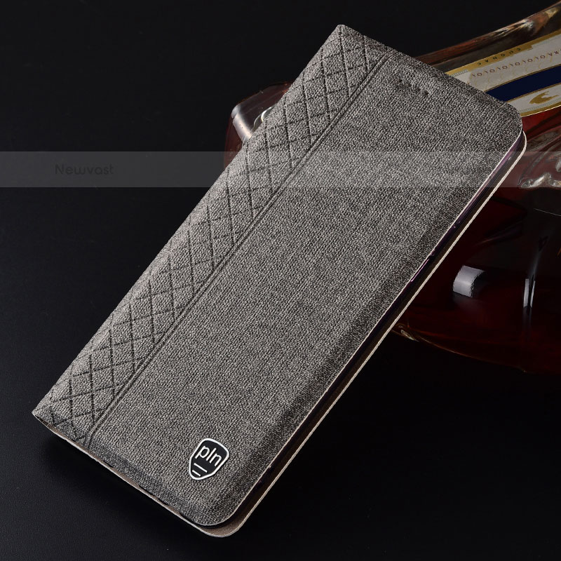 Cloth Case Stands Flip Cover H12P for Samsung Galaxy S21 Ultra 5G