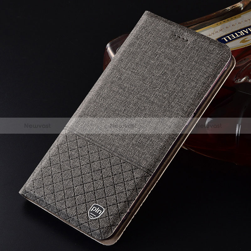 Cloth Case Stands Flip Cover H12P for Samsung Galaxy S24 5G