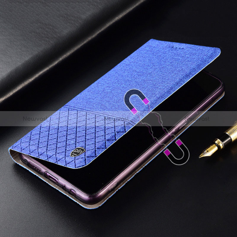 Cloth Case Stands Flip Cover H12P for Samsung Galaxy S24 5G