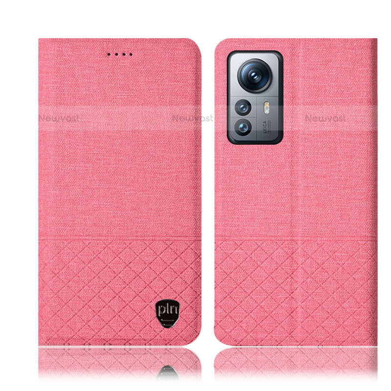 Cloth Case Stands Flip Cover H12P for Xiaomi Mi 12S 5G Pink