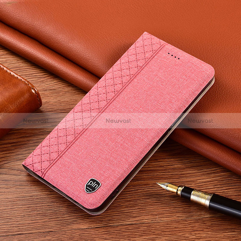 Cloth Case Stands Flip Cover H13P for Asus ZenFone 10 Pink