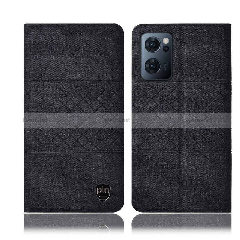 Cloth Case Stands Flip Cover H13P for OnePlus Nord CE 2 5G Black