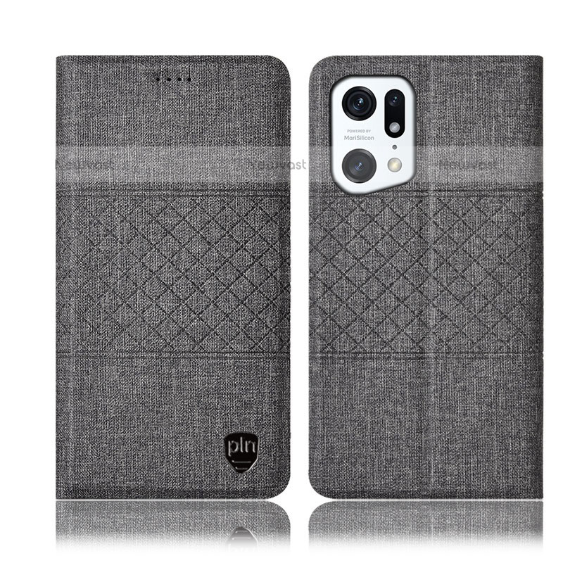 Cloth Case Stands Flip Cover H13P for Oppo Find X5 Pro 5G