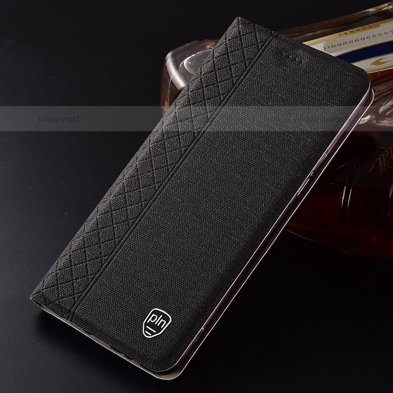 Cloth Case Stands Flip Cover H13P for Samsung Galaxy S21 Plus 5G Black