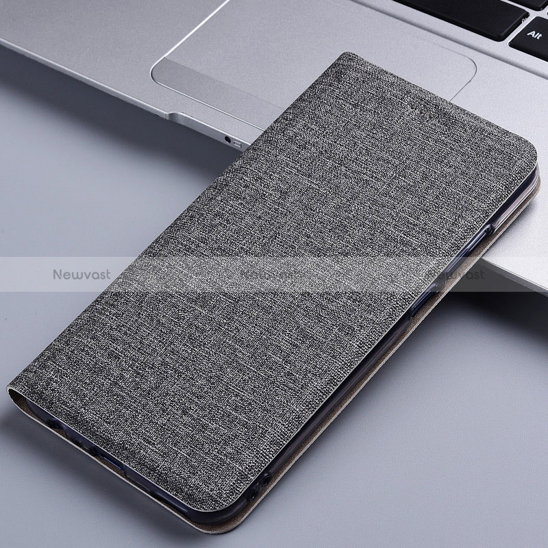 Cloth Case Stands Flip Cover H13P for Vivo X70 Pro+ Plus 5G Gray