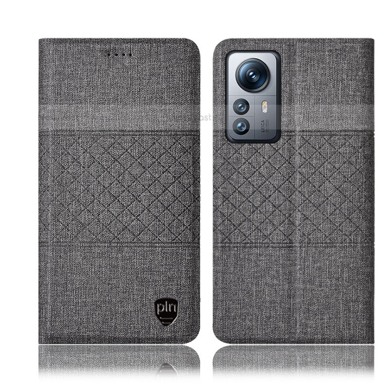 Cloth Case Stands Flip Cover H13P for Xiaomi Mi 12S 5G Gray