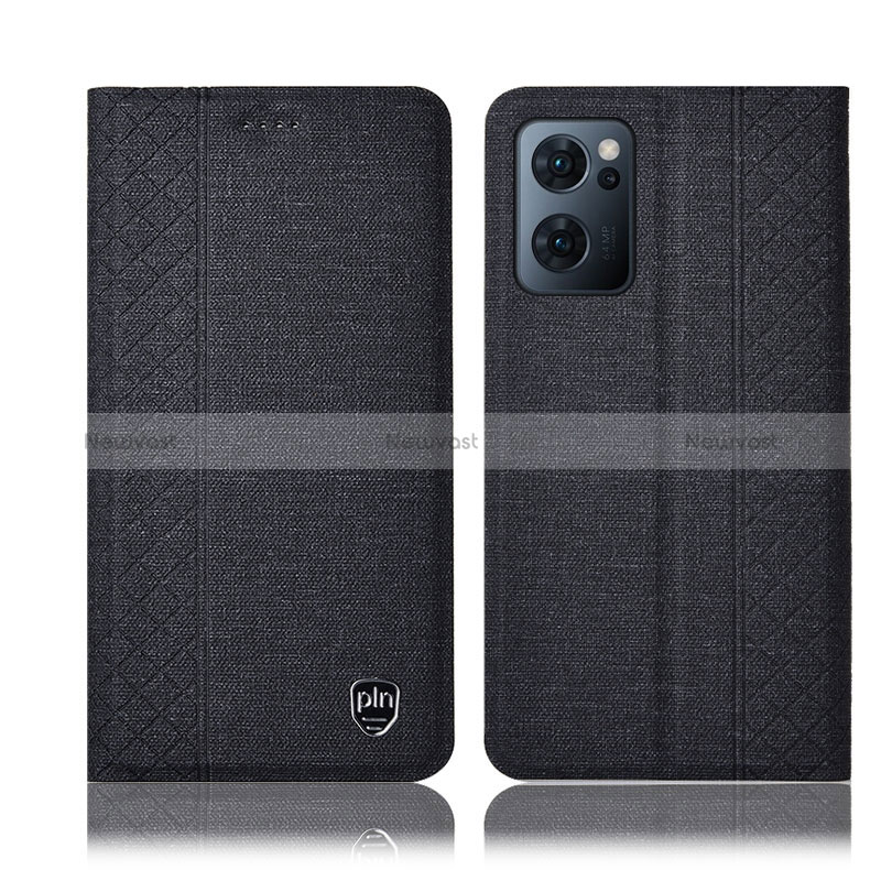 Cloth Case Stands Flip Cover H14P for OnePlus Nord CE 2 5G Black