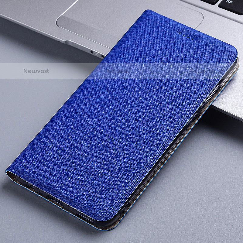 Cloth Case Stands Flip Cover H21P for Samsung Galaxy A23 5G Blue