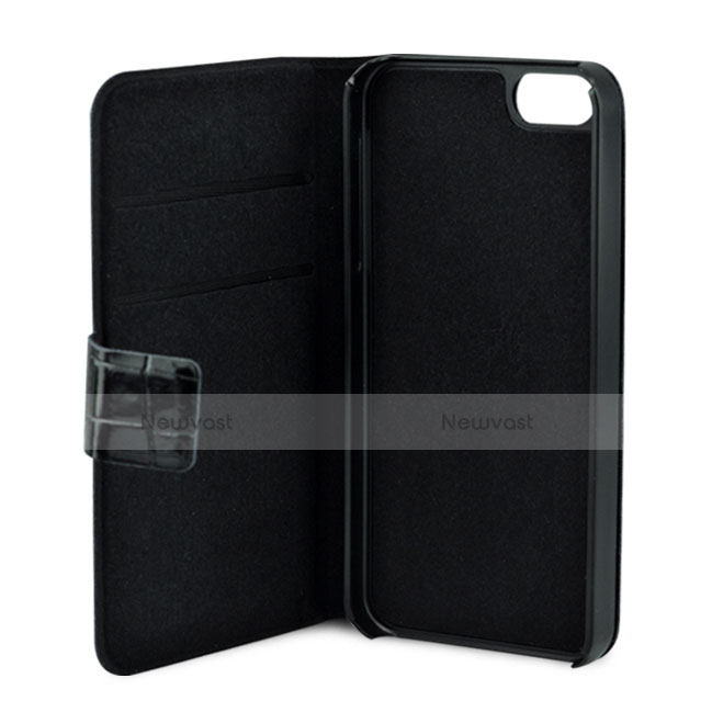 Crocodile Leather Stands Case for Apple iPhone 5 Black