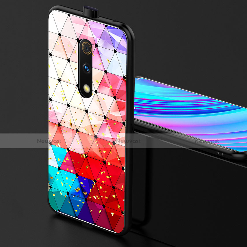 Custodia Silicone Laterale Fantasia Modello Specchio Cover per Oppo Realme X Colorato