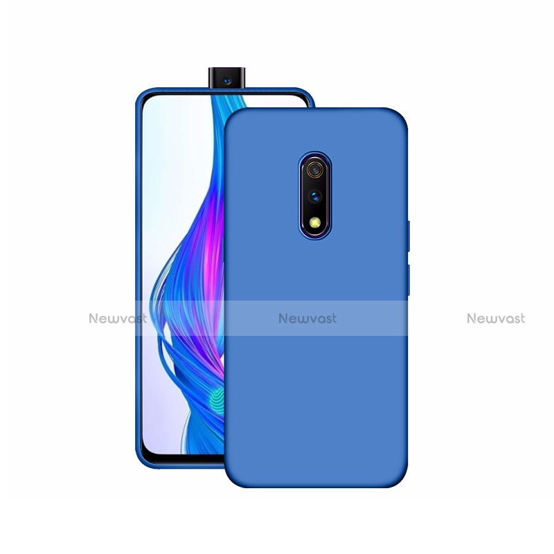 Custodia Silicone Ultra Sottile Morbida Cover S02 per Oppo Realme X Blu