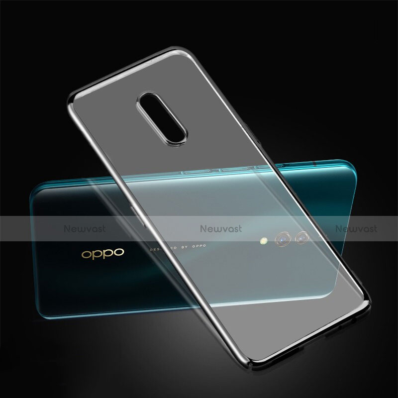 Custodia Ultra Sottile Trasparente Rigida Cover per Oppo Realme X Nero