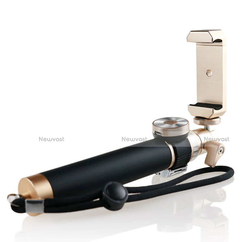 Extendable Folding Handheld Selfie Stick Tripod Bluetooth Remote Shutter Universal S16 Gold