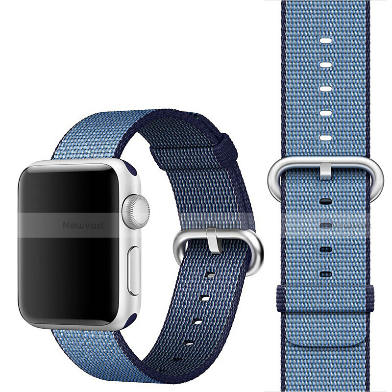 Fabric Bracelet Band Strap for Apple iWatch 4 44mm Blue