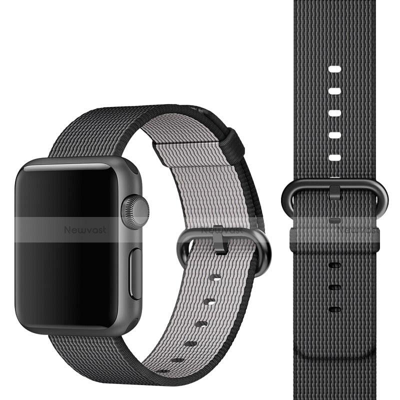 Fabric Bracelet Band Strap for Apple iWatch 5 44mm Black