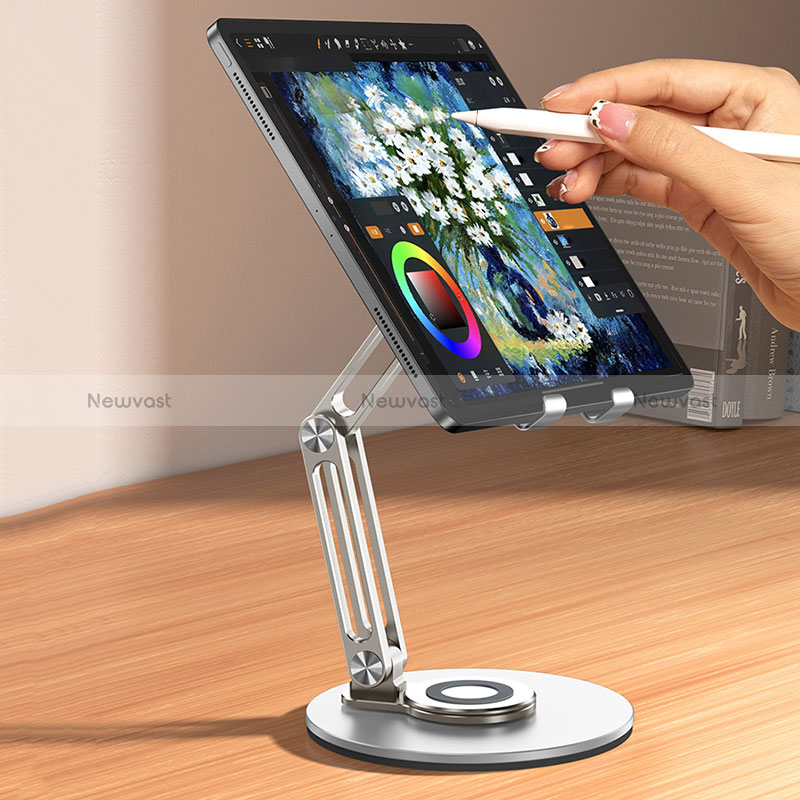 Flexible Tablet Stand Mount Holder Universal D15 for Apple iPad 10.2 (2019) Silver