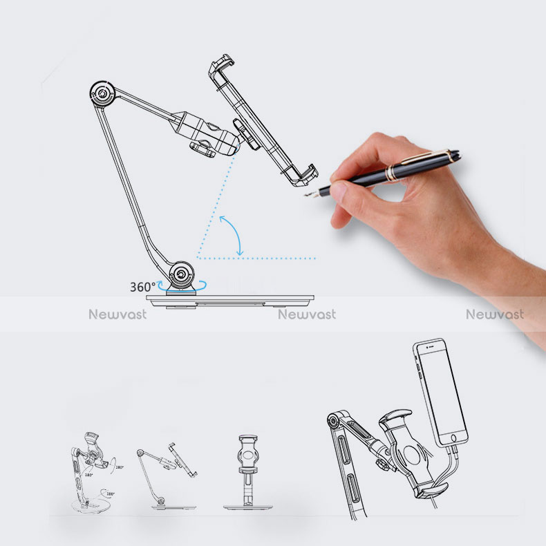 Flexible Tablet Stand Mount Holder Universal H08 for Huawei MediaPad M2 10.0 M2-A01 M2-A01W M2-A01L Black