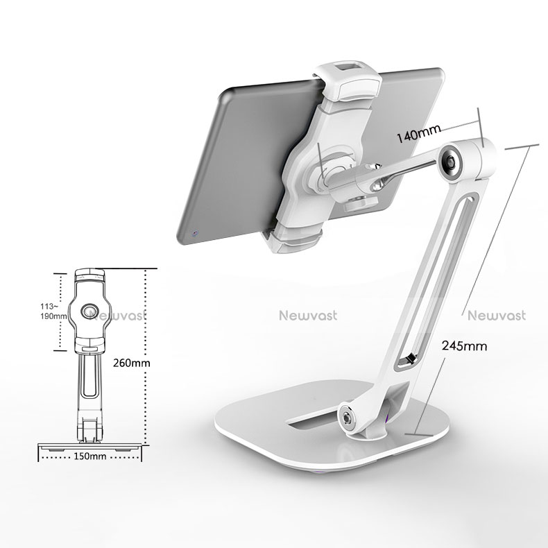 Flexible Tablet Stand Mount Holder Universal H10 for Samsung Galaxy Tab S5e 4G 10.5 SM-T725 White