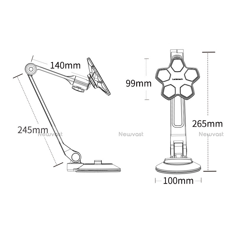 Flexible Tablet Stand Mount Holder Universal H14 for Samsung Galaxy Tab S6 10.5 SM-T860 White