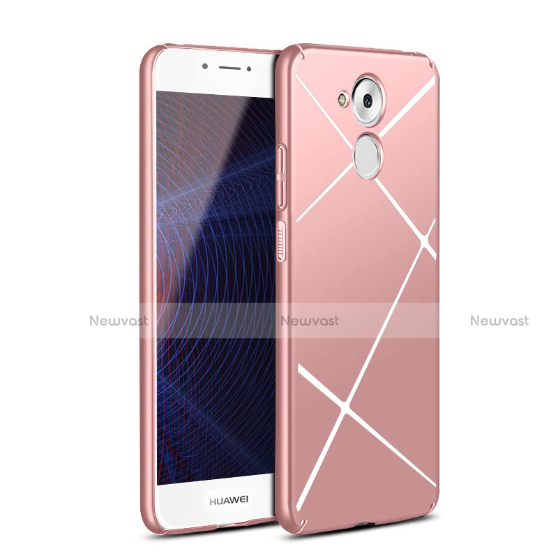 Hard Rigid Plastic Case Line Cover for Huawei Enjoy 6S Rose Gold