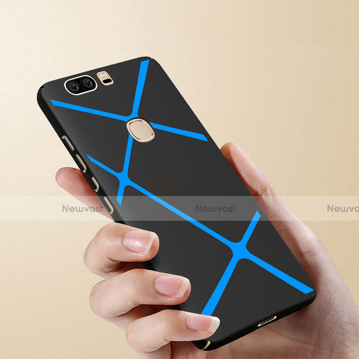 Hard Rigid Plastic Case Line Cover for Huawei Honor V8 Black