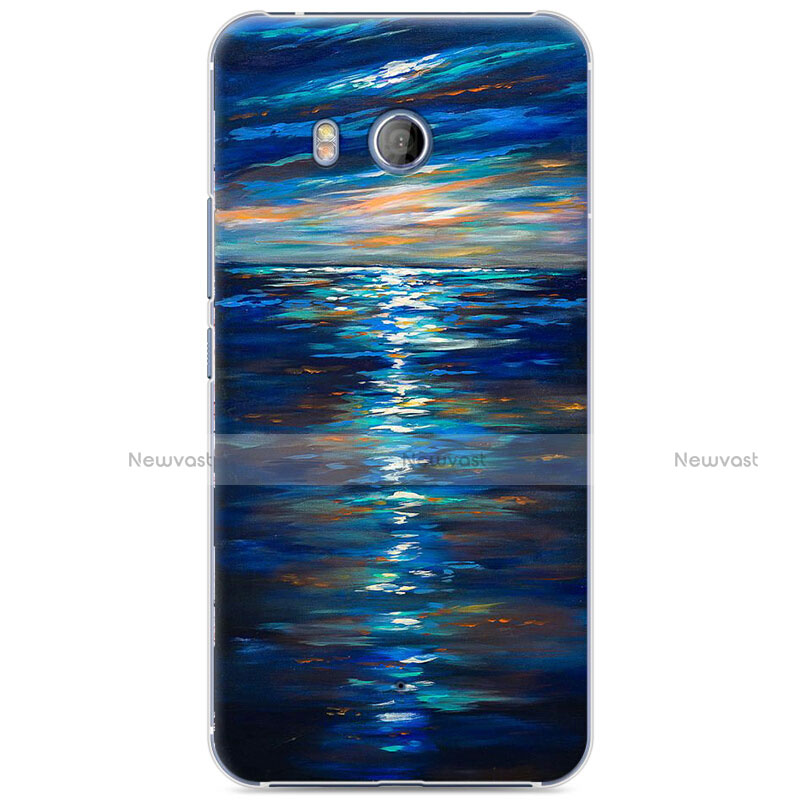 Hard Rigid Plastic Case Ocean Cover for HTC U11 Blue