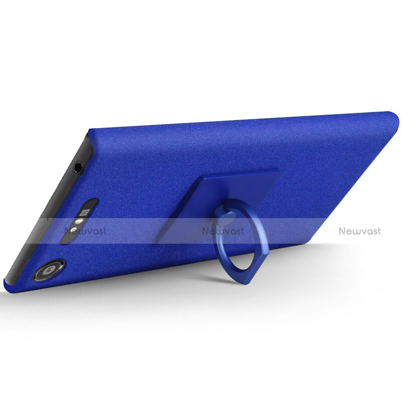 Hard Rigid Plastic Case Quicksand Cover for Sony Xperia XZ1 Blue