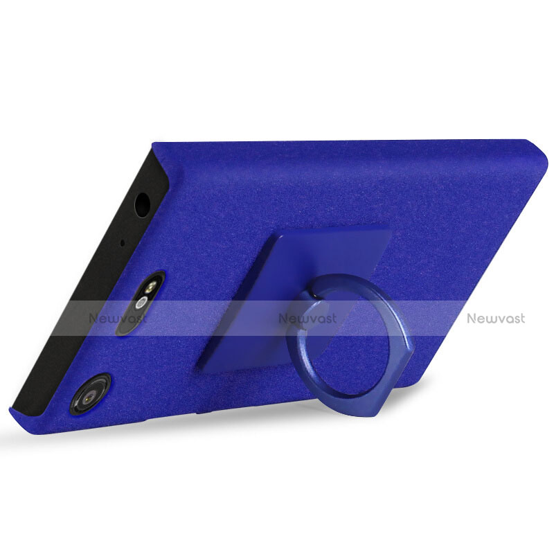 Hard Rigid Plastic Case Quicksand Cover for Sony Xperia XZ1 Compact Blue