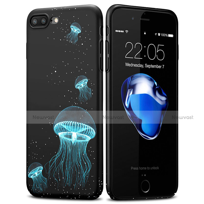 Hard Rigid Plastic Fluorescence Snap On Case for Apple iPhone 7 Plus Black